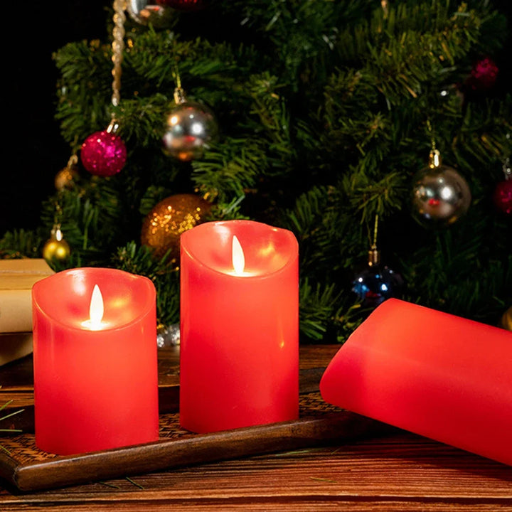 Flamara Glow Bougie LED-Stumpen avec Flamme Mobile | 5 Tailles | Effet Cire Réelle & Fonctionnement sur Piles | Sûr & Sans Fumée