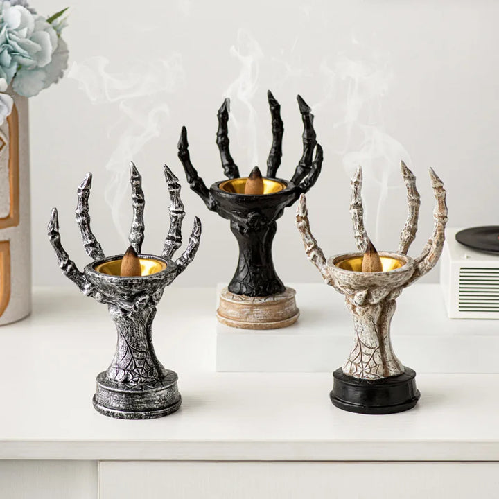 PhantomClaw | Porte-encens Main Fantôme | Décoration de Table Halloween | Ornement en Résine pour Intérieur & Extérieur