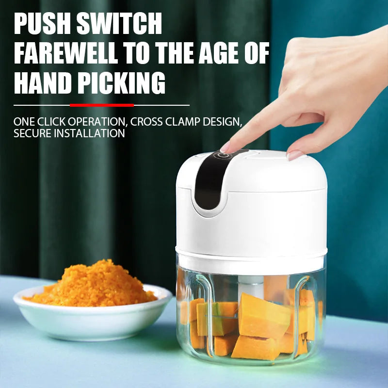 CHOPSY Hachoir Électrique Multifonction | Rechargeable par USB | Pour Ail, Viande & Légumes