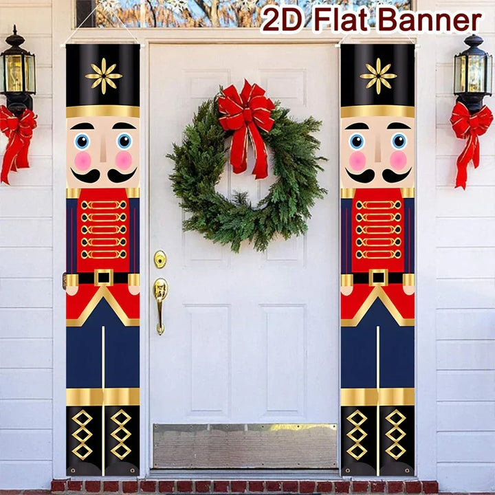 Bannière de porte RoyalNut Casse-Noisette | Décoration de Noël 2025 | Suspendue & Résistante aux intempéries | Pour Intérieur & Extérieur | Nouvel An 2026
