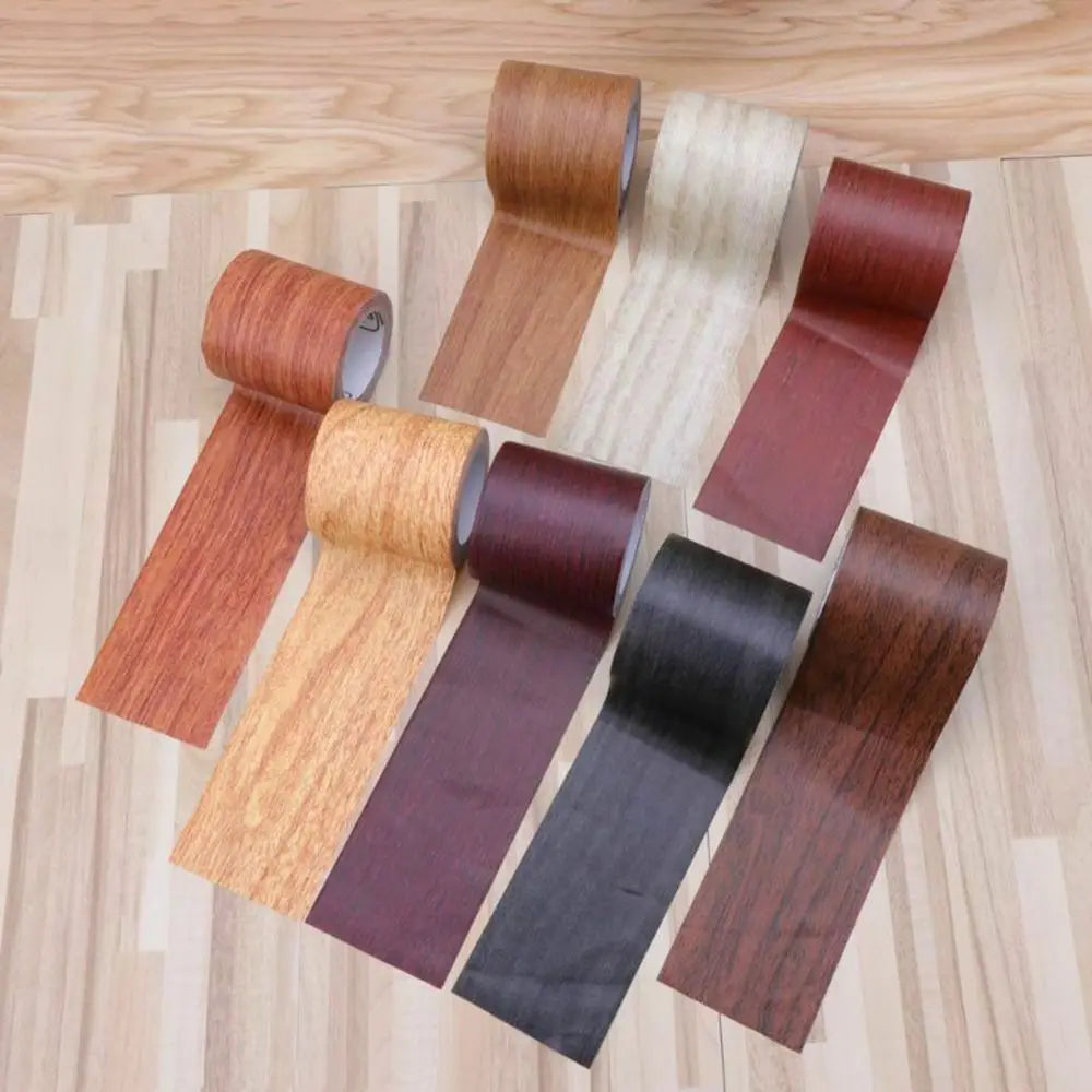 Ruban de réparation de meubles WoodFixx | Ruban décoratif en bois autocollant pour sols, meubles et plinthes