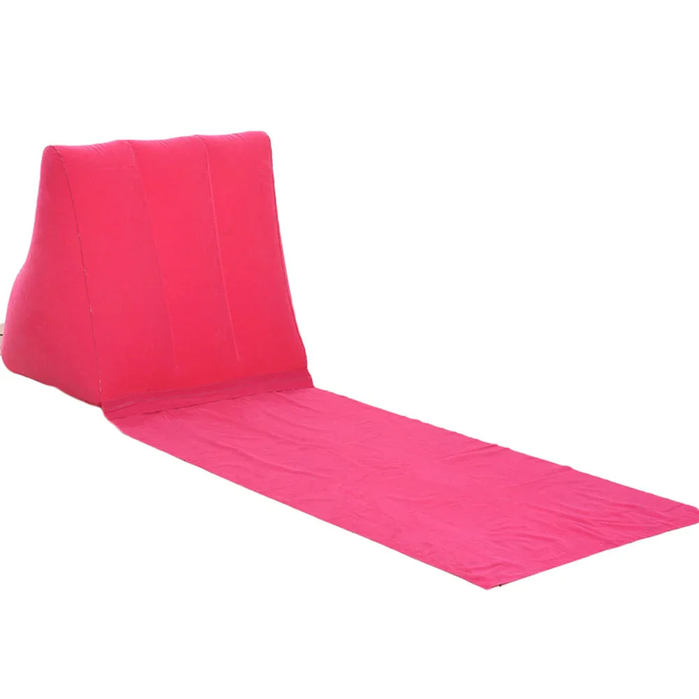Matelas de plage gonflable avec dossier | Pliable et confortable | Coussin de voyage et de camping AirLounge