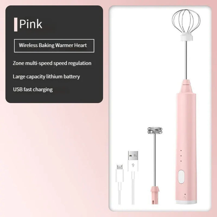 FROTHORIA Mousseur à lait électrique & Mixeur | Rechargeable | 3 Vitesses | 2 Accessoires