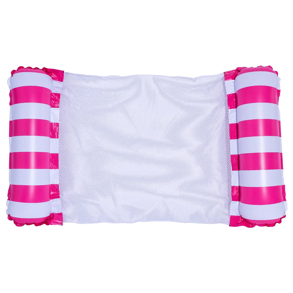 AQUAVIVA Hamac flottant gonflable | 130×70 cm | Chaise longue de piscine pliable avec dossier | Lit flottant pour piscine, plage & vacances