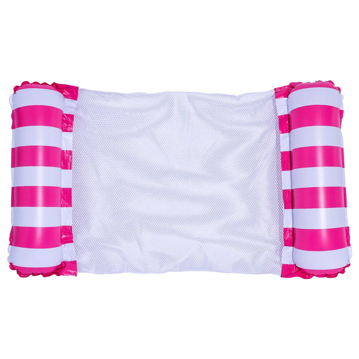 AQUAVIVA Hamac flottant gonflable | 130×70 cm | Chaise longue de piscine pliable avec dossier | Lit flottant pour piscine, plage & vacances