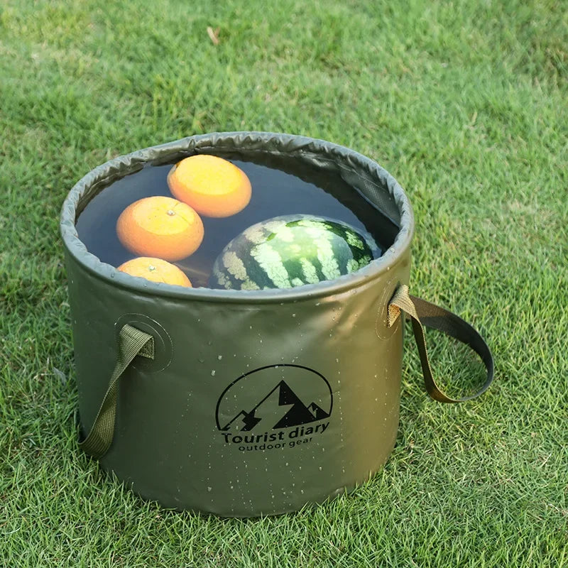 PackSink Seau Pliable pour Extérieur | Étanche & Portable | 10L / 20L | Pour Camping, Pêche, Voyage & Jardin