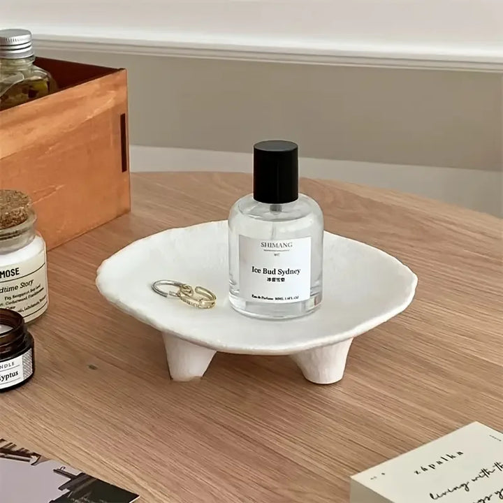 Trivora Coupelle à bijoux | Coupelle en céramique | Ovale avec design à 3 pieds | Créatif & Multifonctionnel | Pour bijoux & accessoires