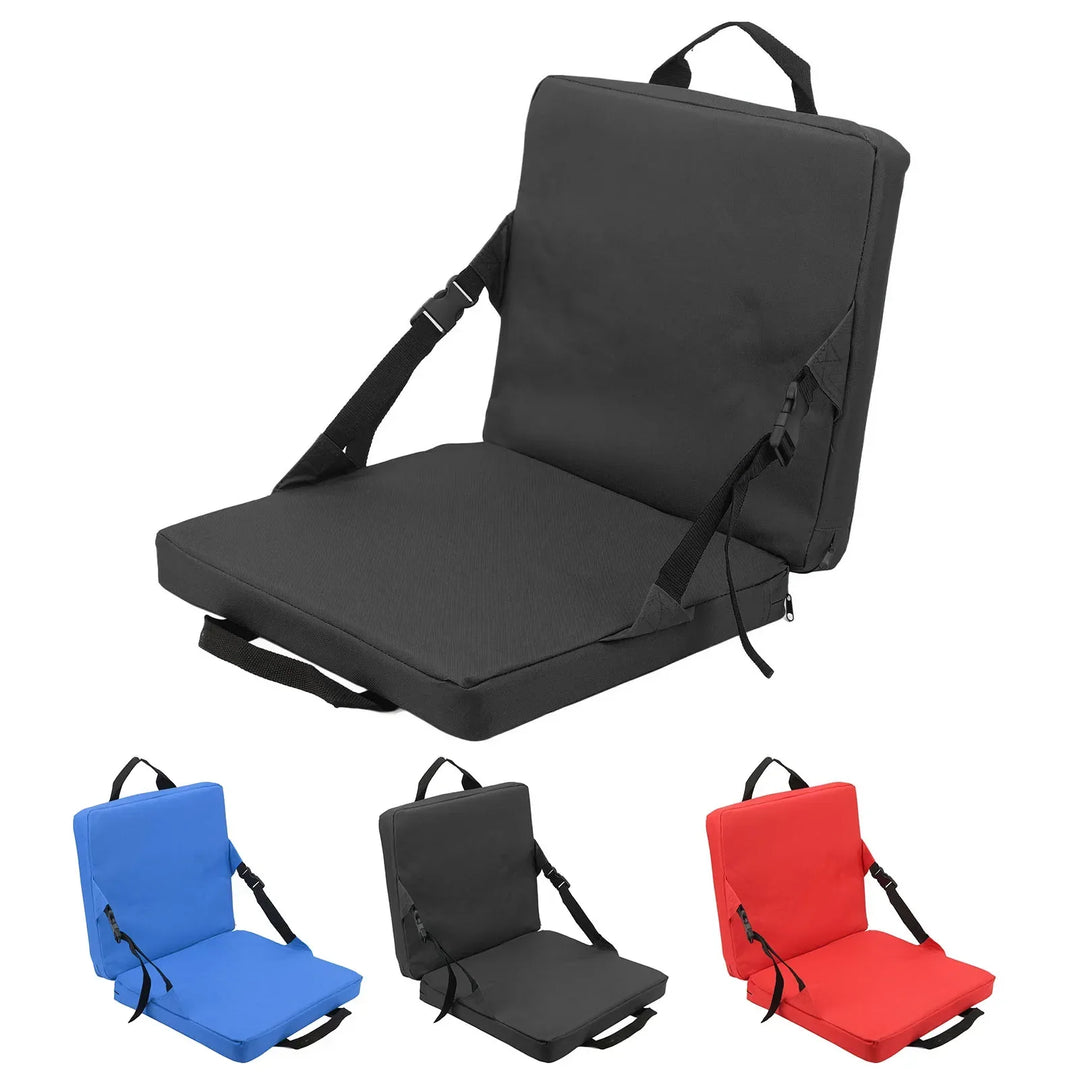 SITPURE Chaise pliante avec dossier | Coussin de siège rembourré | Compacte et confortable pour le stade, la plage et le parc