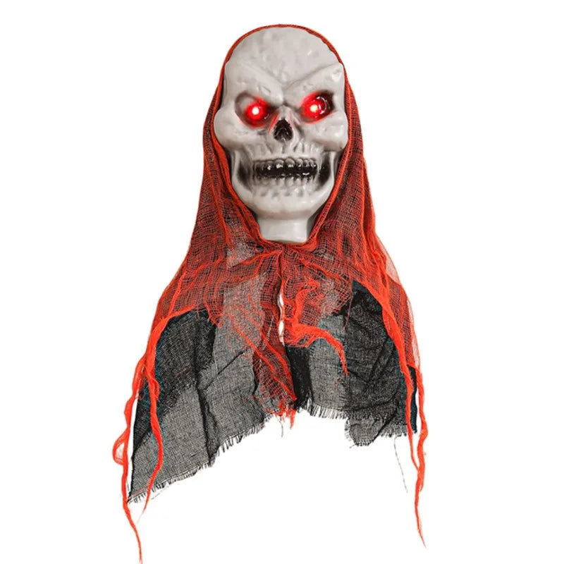 Halloween Deko GhostlyGlow | Fantôme suspendu avec crâne lumineux | Pour jardin, fête & maison