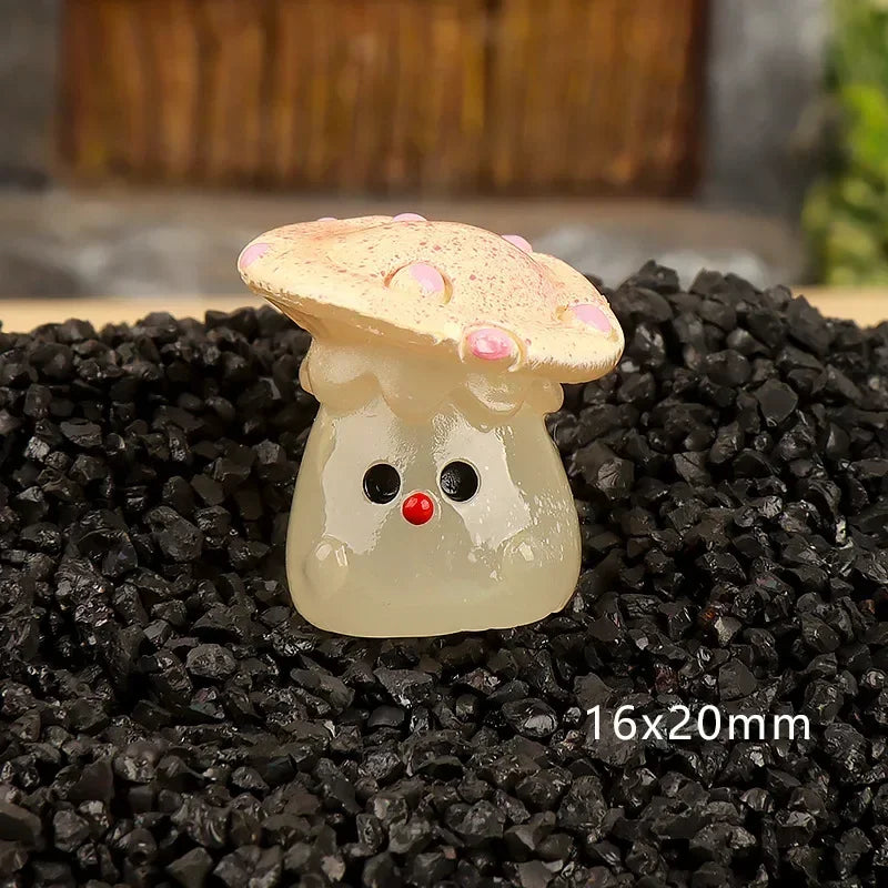 Mycoria Mini-Champignons 6 pièces | Figurines décoratives lumineuses | Résine | Pour jardin féerique, paysages de mousse & maison de poupées