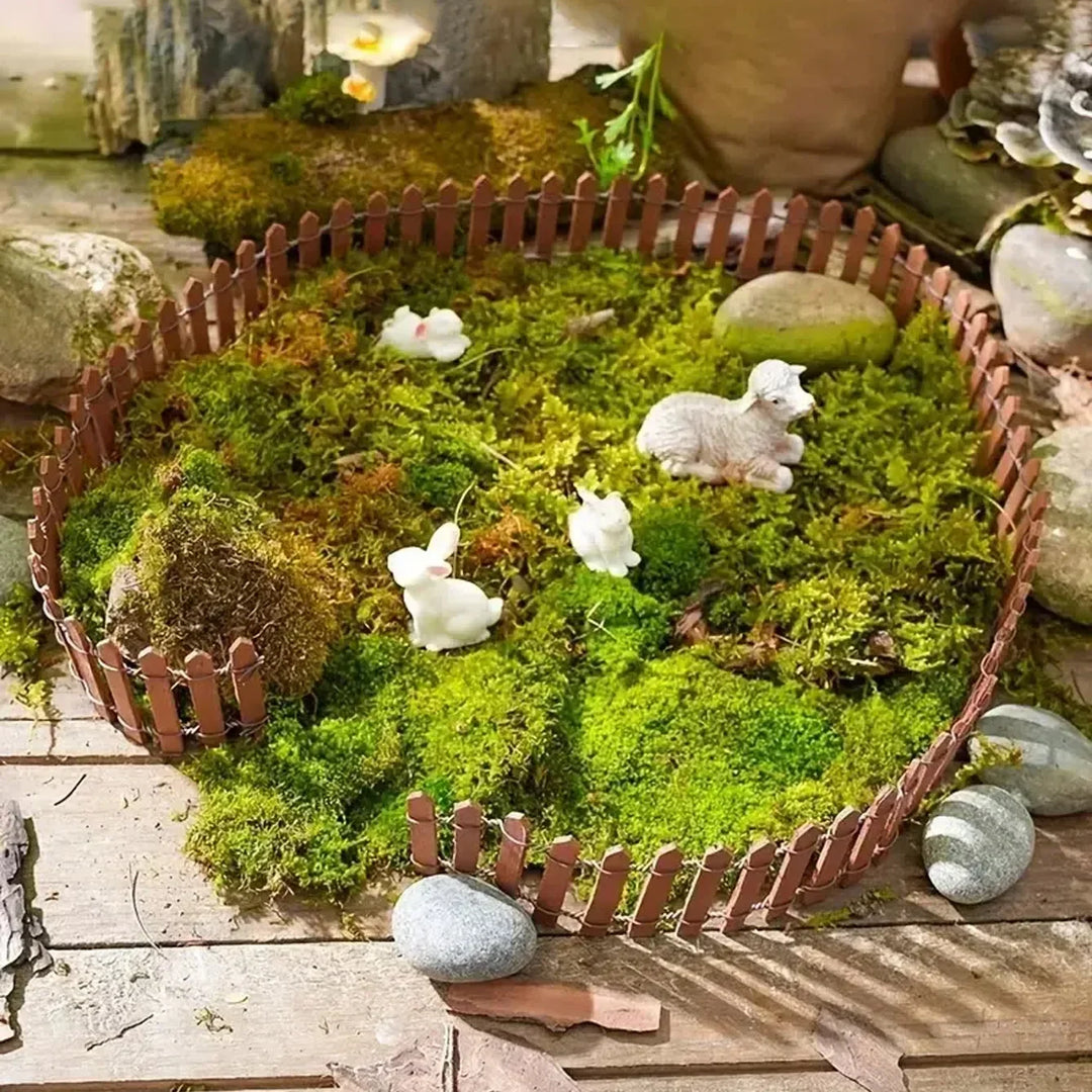 MiniWooda | Mini-Clôture en Bois | 90×5 cm | Décoration DIY pour Jardins de Fées & Maisons de Poupées