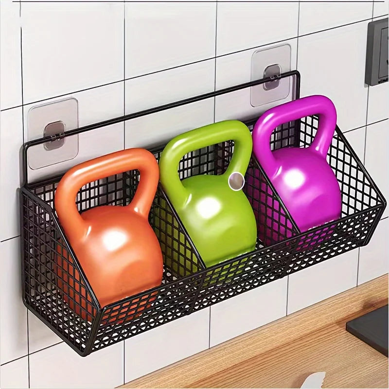 KÜCHENKORB 3in1 Étagère de rangement | Pour oignons, ail & gingembre | Inoxydable & montage mural – Noir