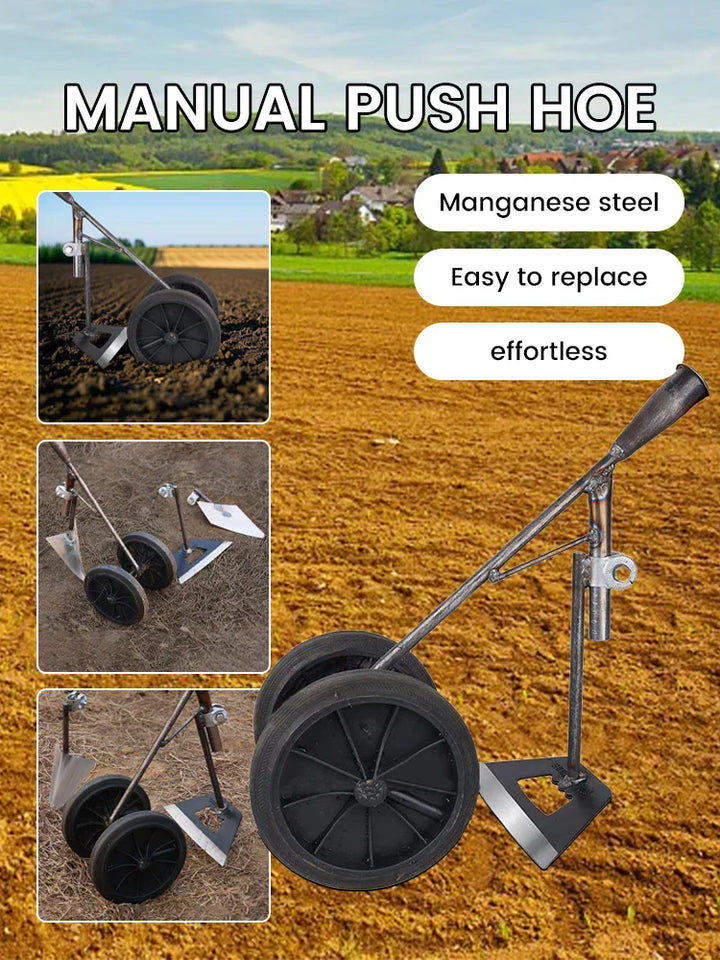Houe Unkrauthacke TerraRex Duo | Forgée à la main en acier au manganèse | Pour désherbage et aération du sol | Sans manche