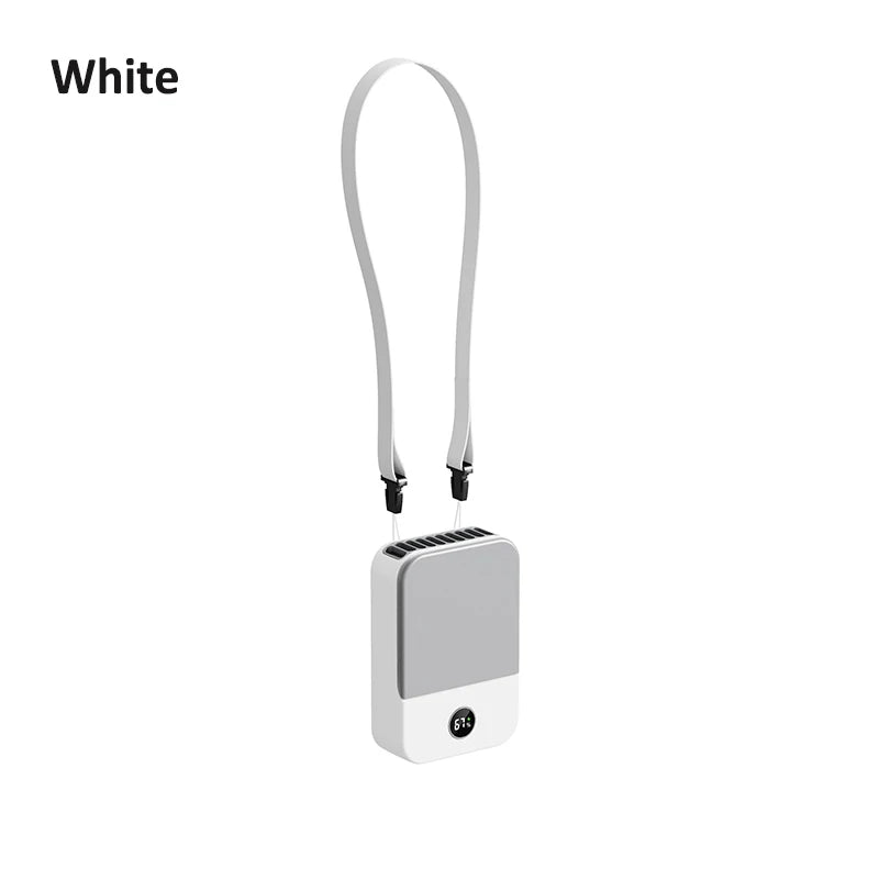 Ventixo AirGo Ventilateur Mini Portable | Ventilateur 3-en-1 pour le Cou & la Taille | 3 Vitesses | Design Sans Lame | Fonction de Charge USB-C | Batterie 2000 mAh