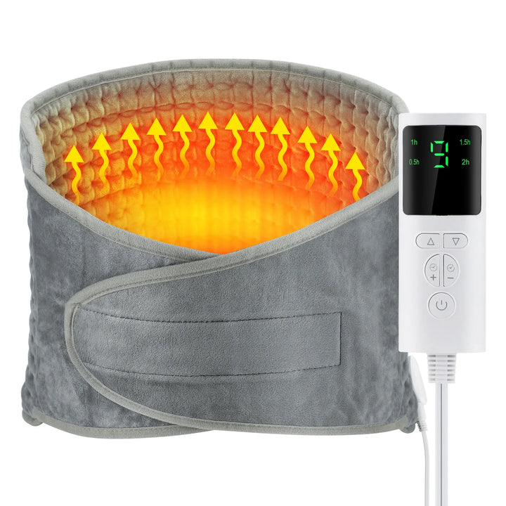 ThermaEase Coussin Chauffant Électrique | Ceinture Chauffante Multifonctionnelle pour le Dos & la Taille | 9 Niveaux de Température & 4 Options de Minuteur