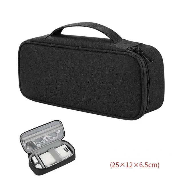 TechTidy TravelSafe Organisateur de Câbles de Voyage | Imperméable & Compact | Pour Voyages & Accessoires Électroniques | Disponible en M & L