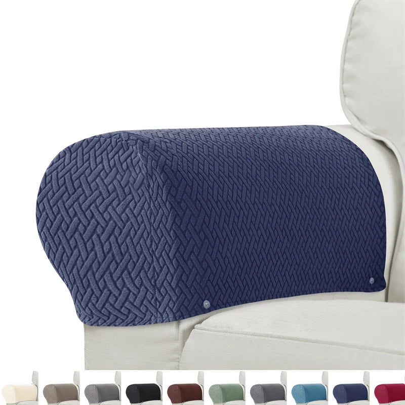 Ensemble de 2 housses de bras de fauteuil et de canapé Armluxe | Tissu jacquard | Protection contre la poussière et la saleté | Antidérapant et lavable