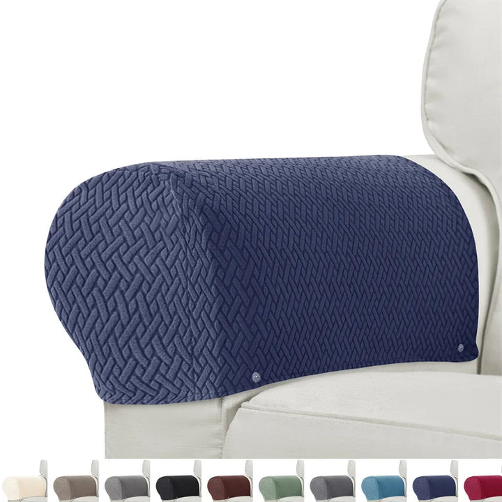 Ensemble de 2 housses de bras de fauteuil et de canapé Armluxe | Tissu jacquard | Protection contre la poussière et la saleté | Antidérapant et lavable