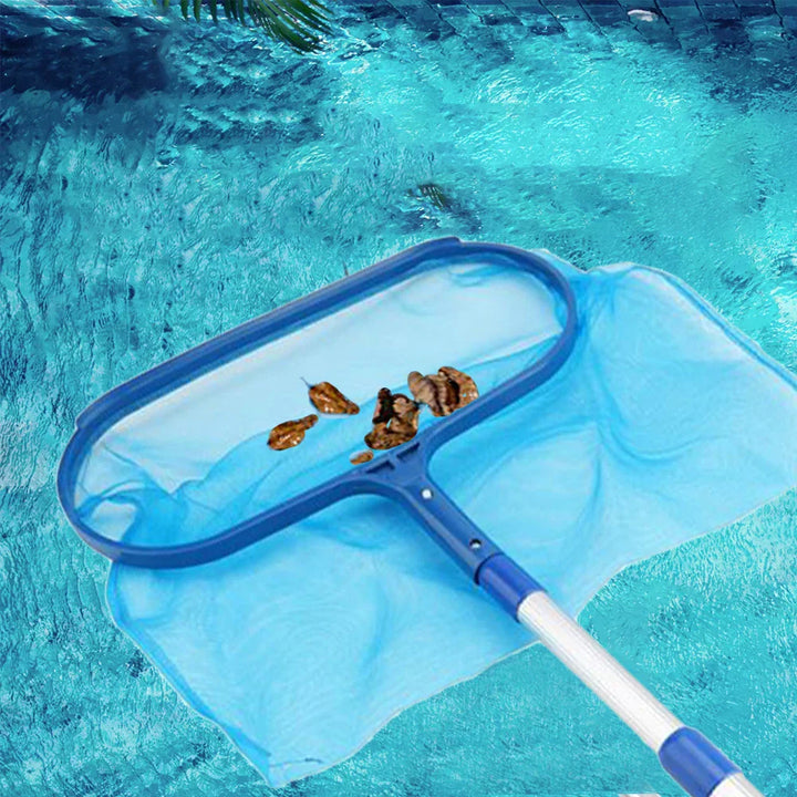 AquaSift Écope de piscine avec tige télescopique | Écope à feuilles pour piscine & étang | Maille robuste | Nettoyage pour piscine & spa