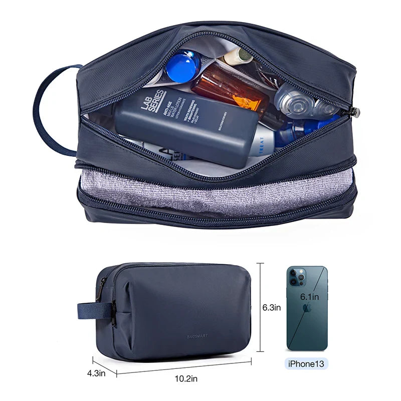 Kosmetixo Trousse de Toilette Imperméable pour Femmes & Hommes | Trousse de Toilette Légère en S/M/L | Accessoires de Voyage pour Produits de Soins & Maquillage | Organiseur de Voyage Unisexe