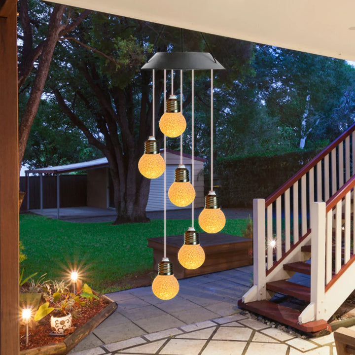 Lunaris Jeu de Lumières Solaire Mobile LED-Boule | Changement de Couleur & Résistant aux Intempéries | Lampe Suspendue pour Jardin & Balcon