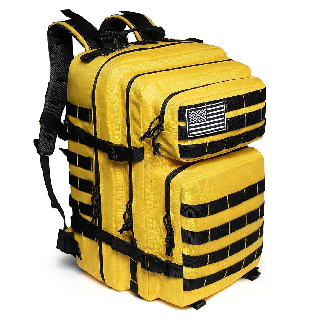 TACTICO45 45 L Sac à Dos d'Outdoor | Système Molle | Capacité de 3 Jours | Robuste & Multifonctionnel – Noir/Kaki/Olive