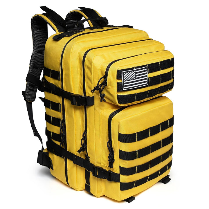 TACTICO45 45 L Sac à Dos d'Outdoor | Système Molle | Capacité de 3 Jours | Robuste & Multifonctionnel – Noir/Kaki/Olive