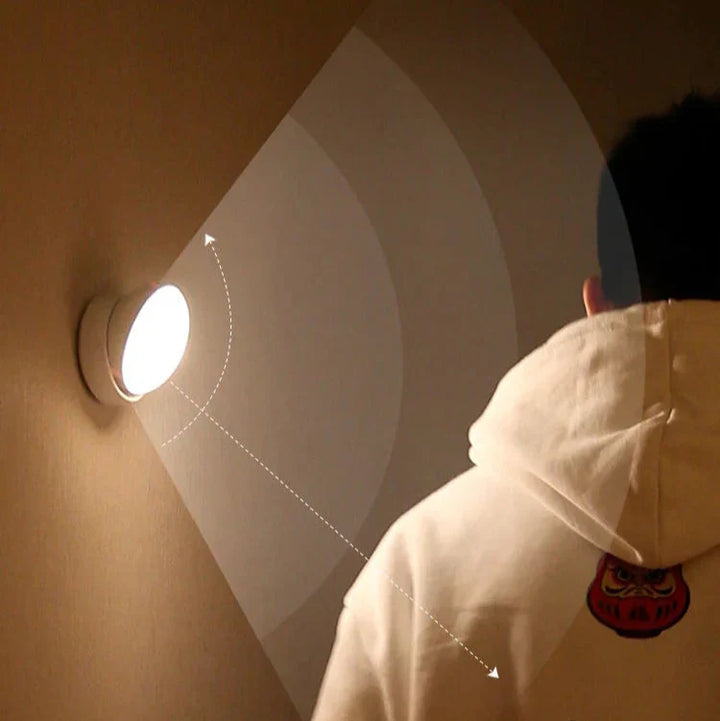LumiFlex360 Lampe de nuit LED | Détecteur de mouvement | Rotatif à 360° | Rechargeable | Magnétique et sans fil