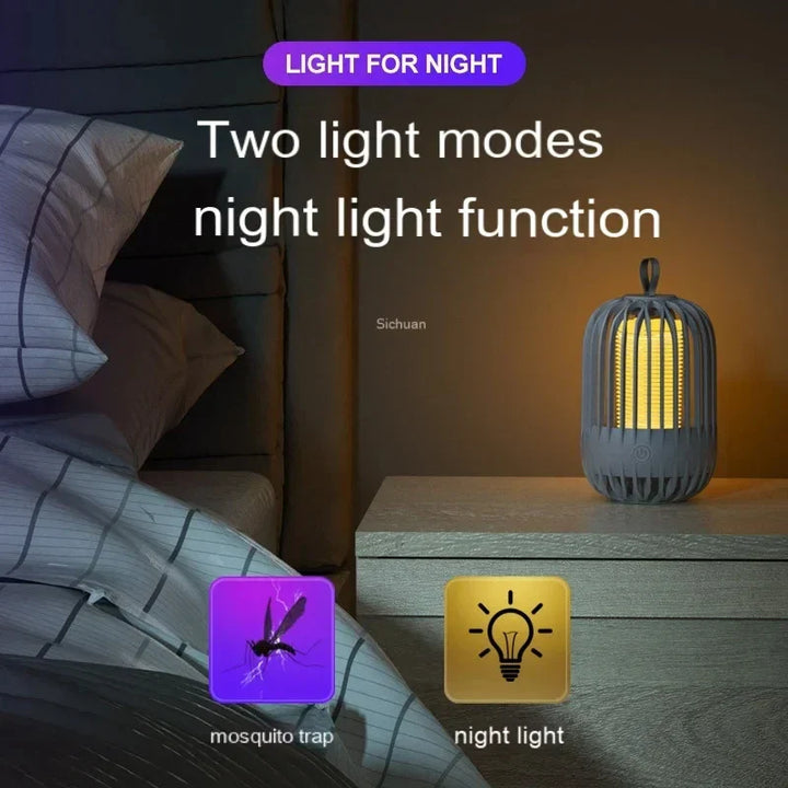 Zappora Piège à Moustiques Électrique | Lumière UV LED | Fonction de Charge USB | 13,5×8,5 cm | Pour 100 m²