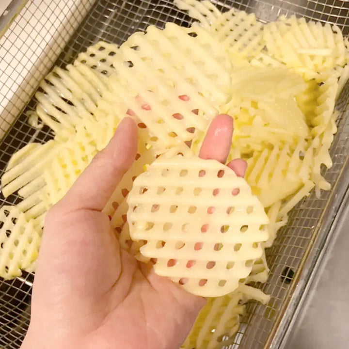 Gridello Coupe-Pommes de Terre | Appareil de Découpe en Acier Inoxydable | Pour Frites, Chips & Légumes | 34 cm de Longueur