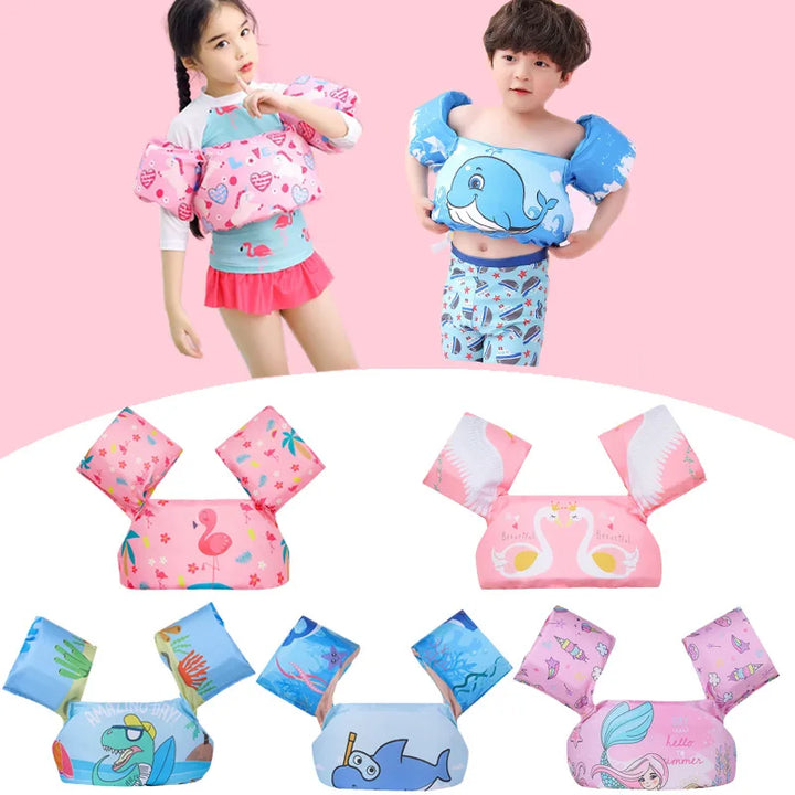FLOTTY Kids Aide à la Natation | Gilet de Sauvetage avec Brassards | Boucle Double Réglable | Pour Enfants jusqu'à 25 kg