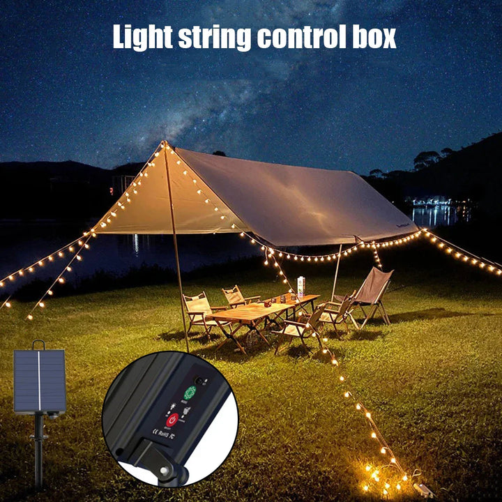 Boîte de contrôle solaire LumiBox SolarControl | Avec télécommande & 8 modes d'éclairage | Pour guirlandes LED | Utilisation intérieure & extérieure