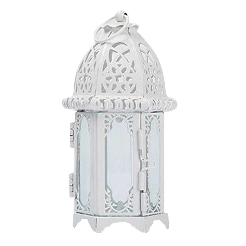 Lanterne à bougie | Design oriental | Fer & verre | 17 cm