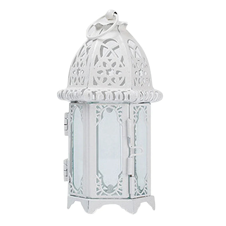 Lanterne à bougie | Design oriental | Fer & verre | 17 cm