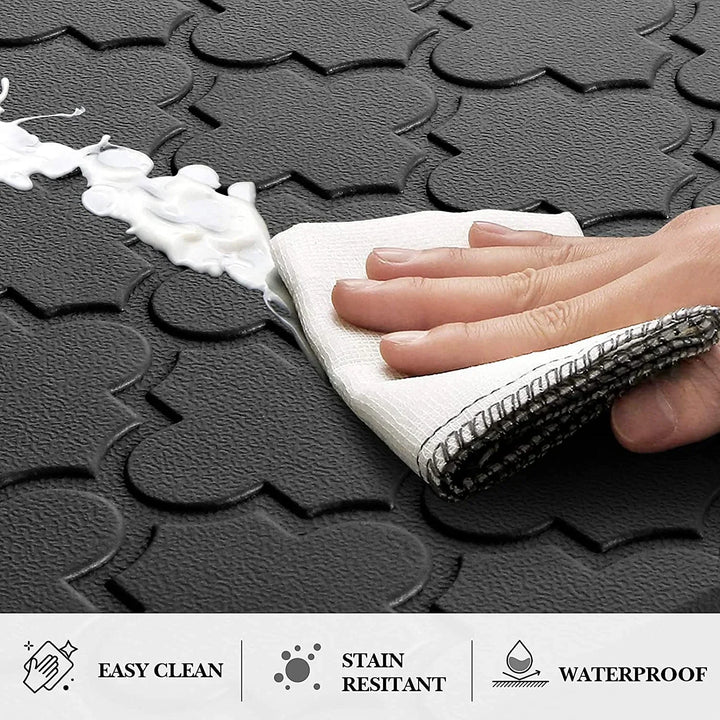 Tapis de cuisine Comfura anti-fatigue | Tapis de standing rembourré en mousse à mémoire | Antidérapant & Imperméable | Tapis de confort pour évier & espace de travail