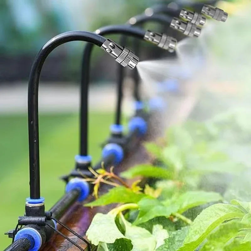 AquaFlex Pro360 Système d'irrigation automatique 20 m | Buses de pulvérisation réglables à 360° | Kit d'irrigation par brumisation DIY | Pour jardin, potager & terrasse