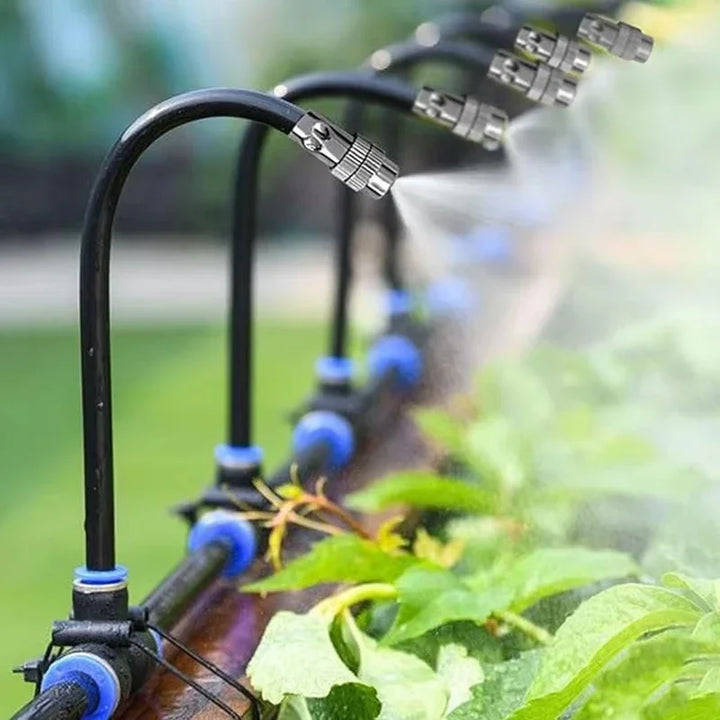 AquaFlex Pro360 Système d'irrigation automatique 20 m | Buses de pulvérisation réglables à 360° | Kit d'irrigation par brumisation DIY | Pour jardin, potager & terrasse