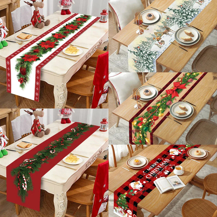 Nappe de Noël | 180×35 cm | Polyester | Décoration de table festive 2025