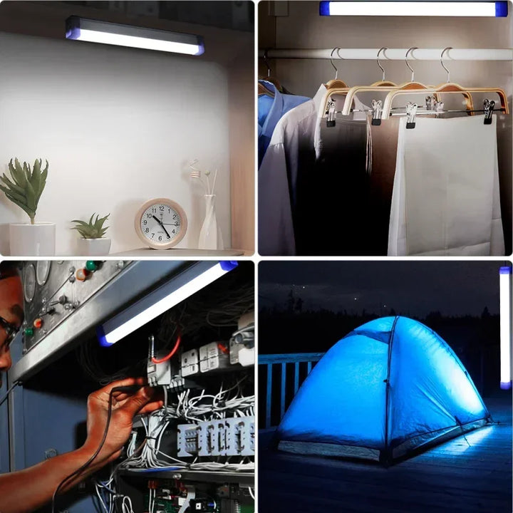 MagnaBeam LED Tube | Lampe de camping rechargeable avec magnet et crochet | 32/52 cm | Lampe d'urgence portable pour extérieur et véhicule