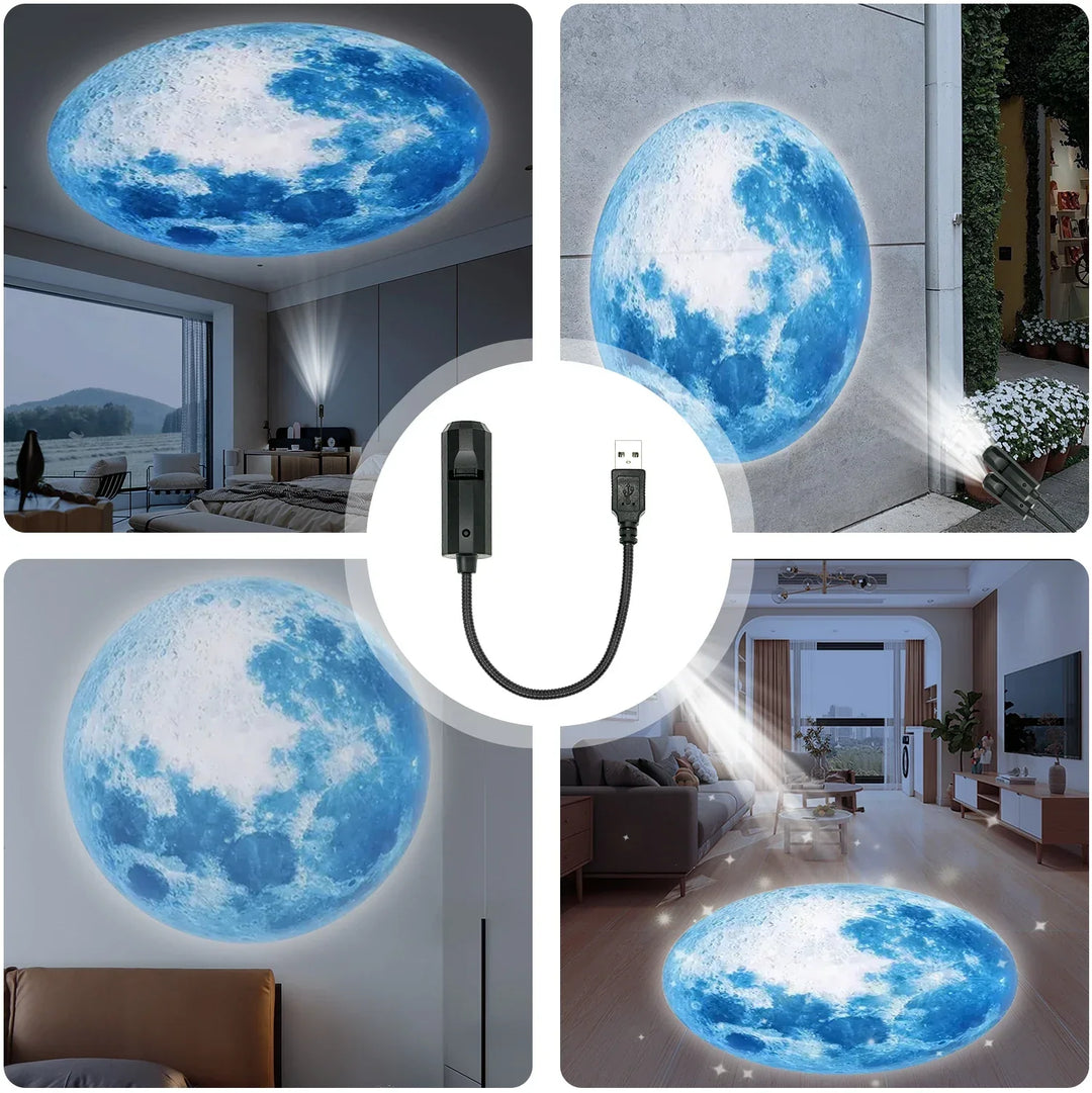 Lunaris Lampe de Lune | Lumière LED d'ambiance | Fonctionne par USB | Alliage d'aluminium & plastique