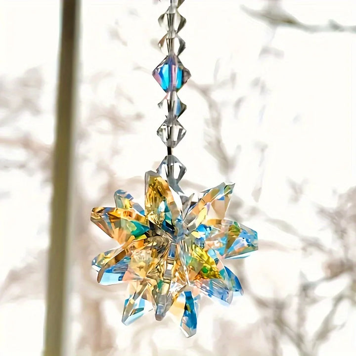 Stelloria | Attrape-soleil en cristal étoile | Pendentif en verre scintillant | Décoration de fenêtre et de pièce