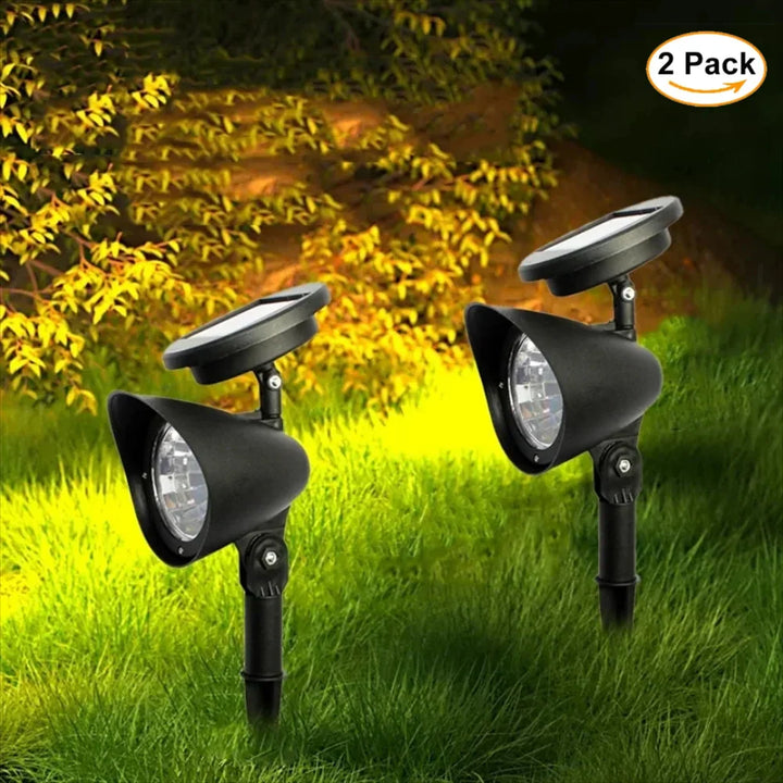 Projecteur solaire LumiFokus | Projecteur LED de jardin | Étanche IP65 | Pour arbres, chemins et éclairage paysager