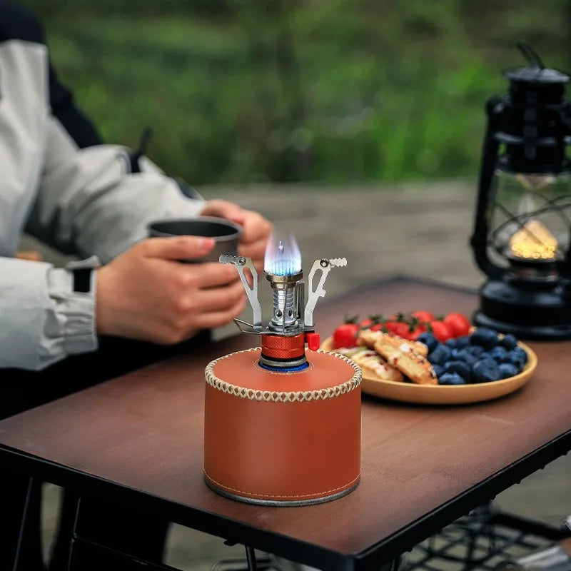 Trekko Réchaud à Gaz Camping | Pliable & Ultra Léger | 3000W Haute Performance | Aluminium & Acier Inoxydable | Pour Outdoor & Trekking