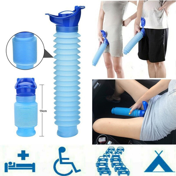 Urinal Mobile FlexRelief | Téléscopique & Pliable | Pour Femmes & Enfants | Capacité de 750 ml