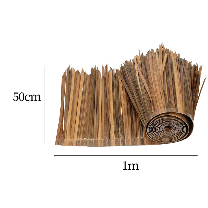 TROPISHIELD Toit de palmier artificiel | Résistant aux UV & aux intempéries | 100×50 cm | Pour toits DIY, parasols, bars Tiki & cabanes de jardin