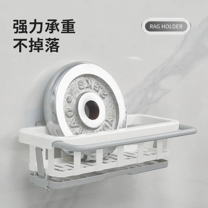 Support de Éponge de Cuisine Küchenglanz | Panier de Drainage pour Évier | Support à Savon & Porte-Tissu | Organisateur de Cuisine sans Perçage