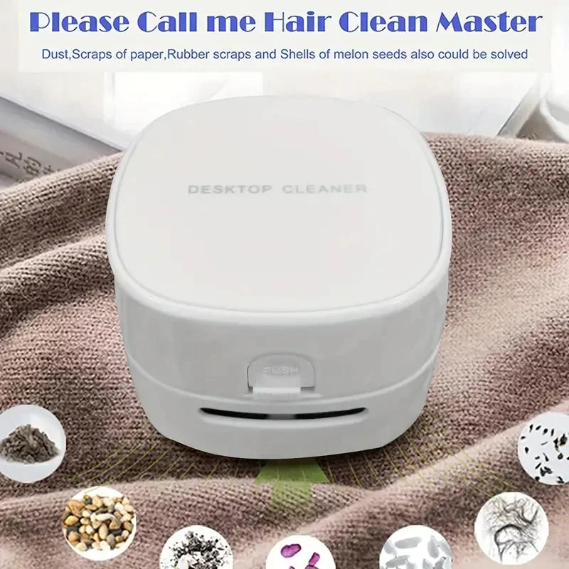 Cleanora MiniVac | Aspirateur de table sans fil mini | Portable & Silencieux | USB ou Batterie | Pour miettes, poussière & poils d'animaux