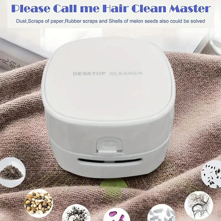 Cleanora MiniVac | Aspirateur de table sans fil mini | Portable & Silencieux | USB ou Batterie | Pour miettes, poussière & poils d'animaux