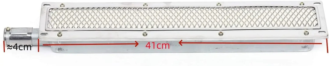 ThermaGrill Grill à gaz avec brûleur en céramique infrarouge | Acier inoxydable | Rectangulaire 41 × 8 × 5,8 cm | Sans fumée & Énergétiquement efficace | Pour la gastronomie & en extérieur