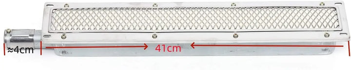 ThermaGrill Grill à gaz avec brûleur en céramique infrarouge | Acier inoxydable | Rectangulaire 41 × 8 × 5,8 cm | Sans fumée & Énergétiquement efficace | Pour la gastronomie & en extérieur